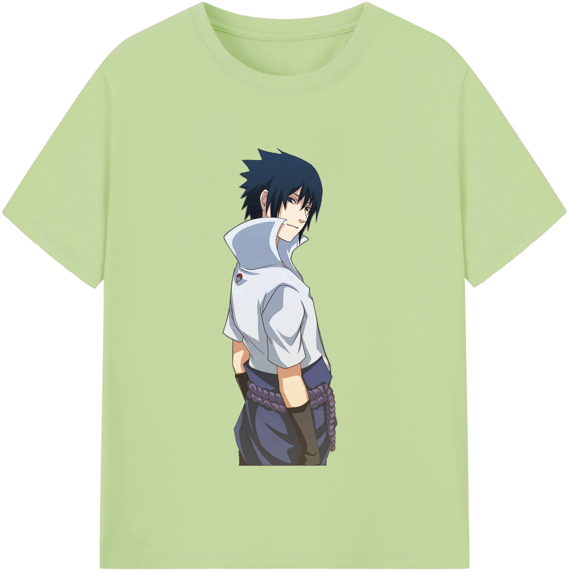 （画像用） NARUTO -ナルト- うちは サスケ Uchiha Sasuke 綿100％半袖Tシャツ（フロントプリント）